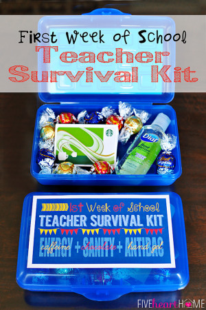 First Week of School Teacher Survival Kit Gift FREE PRINTABLE ~ Energy ...