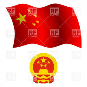 China flag and coat of arms, download royalty-free vector clipart (EPS ...