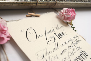 Wedding calligraphy quotes: Romeo and Juliet