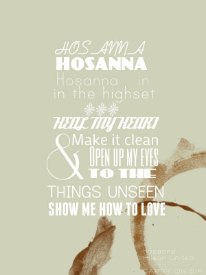 Hosanna--Lyrics by Hillsong United