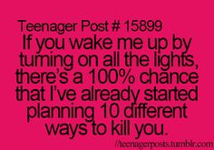 And if you rip the blanket off of me there's a 100% chance that I'm ...