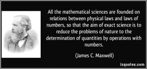 physical laws and laws of numbers, so that the aim of exact science ...