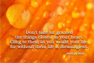Don Take Things For Granted