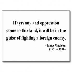 James Madison Quote 2a Postcard