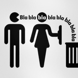 bla bla bla, funny, man, photography, trash, woman