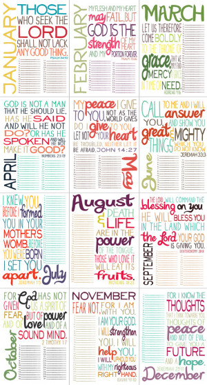 2011 Bible Verse Calendar by lizzAy