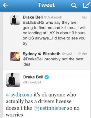 Drake Bell vs Justin Bieber: Bell’s Tweet Asking for It
