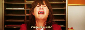 funny sad crying awkward new girl puppy ryan gosling zooey deschanel ...