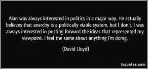 More David Lloyd Quotes