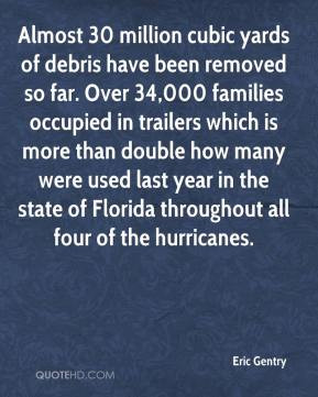 Eric Gentry - Almost 30 million cubic yards of debris have been ...