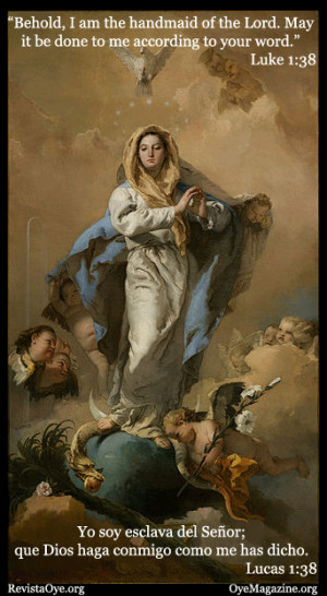 December 7: Immaculate Conception of the Blessed Virgin Mary