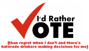 Tweet and complete the sentence- #IdRatherVote..