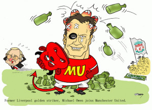 Former Liverpool golden striker, Michael Owen joins Manchester United.