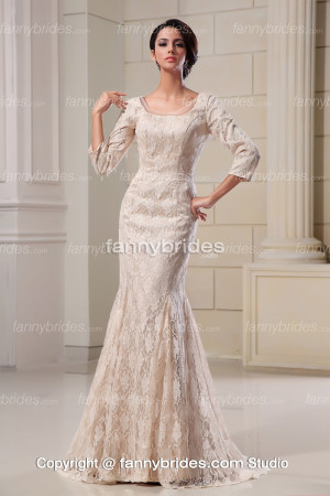 Vintage Long Sleeve Lace Wedding Dresses