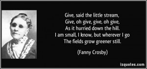 More Fanny Crosby Quotes