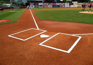 baseball field striping white paint.