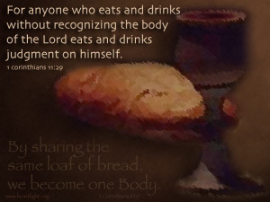 you examine yourself before participating in the lord s supper