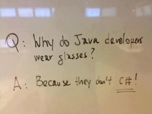 Why do Java developers wear glasses?