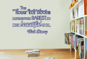Walt Disney Beautiful Flowers Quote Wall Sticker