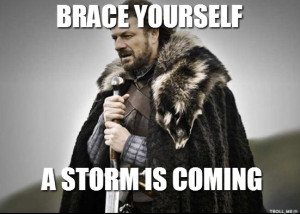 BRACE YOURSELF A STORM IS COMING