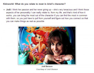 The Little Mermaid Q&A with Jodi Benson (voice of Ariel) - disney ...