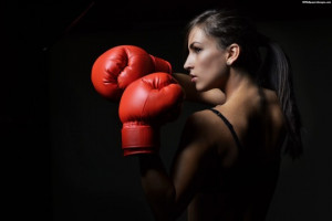 Boxing Girl Wearing Red Gloves Images, Pictures, Photos, HD Wallpapers
