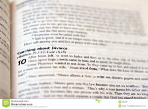 Bible scripture talking about divorce.