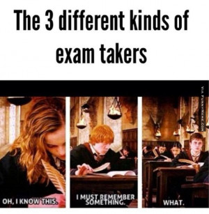 Funny memes – 3 different exam takers
