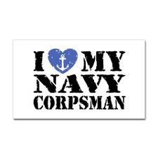 Love My Navy Corpsman Sticker (Rectangle) for