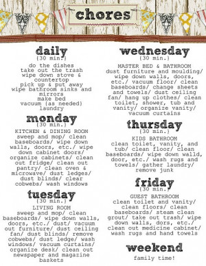 ... and pinning lots of cleaning schedules i finally found one that i like