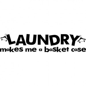 Cute Laundry Sayings | laundry makes me a basket case wall sayings ...