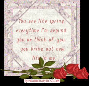 Romantic Quote: You Are Like Spring…