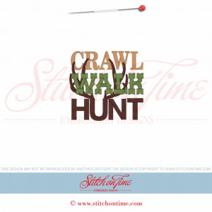 5802 Sayings : Crawl Walk Hunt 4x4