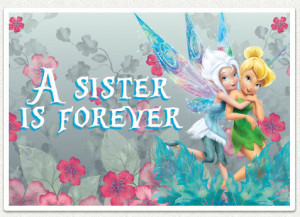 Tinker Bell A Sister is Forever Custom Wall Decal - Wall Sticker ...