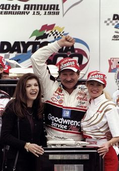 Dale Earnhardt Sr. driver of the #3 GM Goodwrench Chevrolet and wife ...