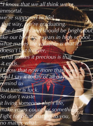 Gwen Stacy's Graduation Speech.  The Amazing Spiderman ...