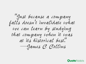 Just because a company falls doesn't invalidate what we can learn by ...