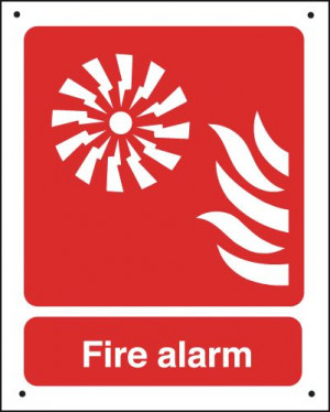 fire alarm sign fire safety signs showing the alarm sounding symbol