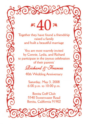 Anniversary Party Invitation