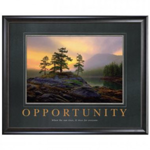 Opportunity Mountain Lake Motivational Poster
