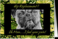 Hip Replacement Surgery Get Well Card with Funny Pug Dog card ...
