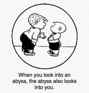 On Looking Into the Abyss