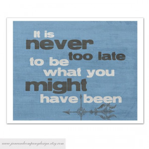 NEVER too LATE, Inspirational Quote Art Print, George Eliot, Featured ...