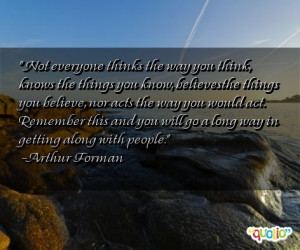 Not everyone thinks the way you think,