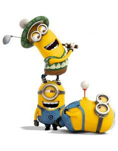 minions despicable me more plays golf favorite things minionsmi ...