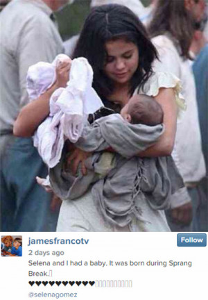 James Franco Jokes About Selena Gomez Baby on In Dubious Battle Set