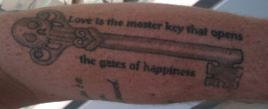 Key Tattoos With Quotes Quote tattoos are trendy and