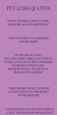 Pet Loss Quotes Dogs