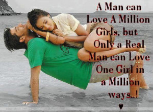 man can love a million girls..
