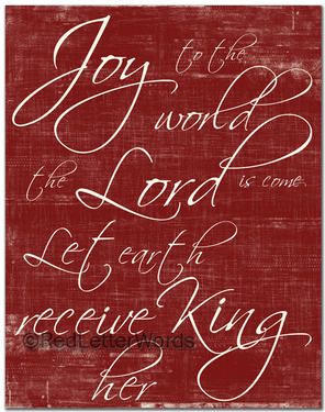 Christmas decoration! :) Red Letter Words - Christian Wall Art, Quotes ...